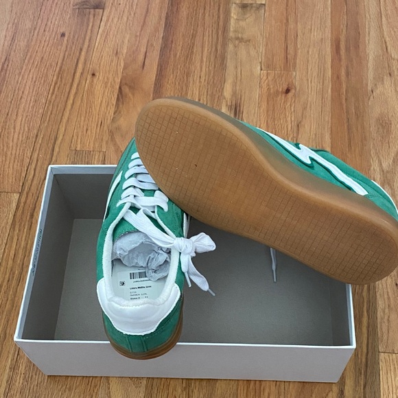 Green Suede Like Retro Runner Sneakers by Madden Girl - Picture 3 of 6
